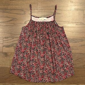 LOFT Petite Pink Floral Mixed Media Strappy Cami - Size XSP